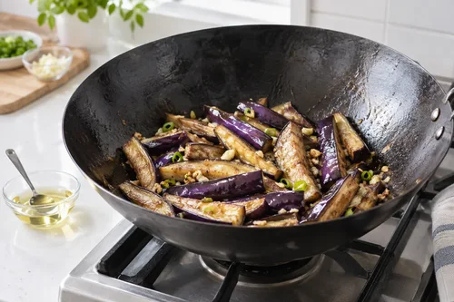 How to Stir-Fry Eggplant Without Excess Oil