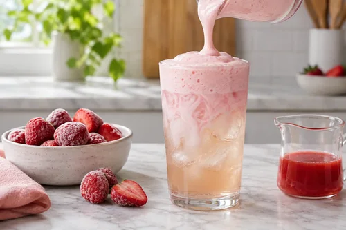 Strawberry Cold Foam with Frozen Fruit: Texture and Batch Control