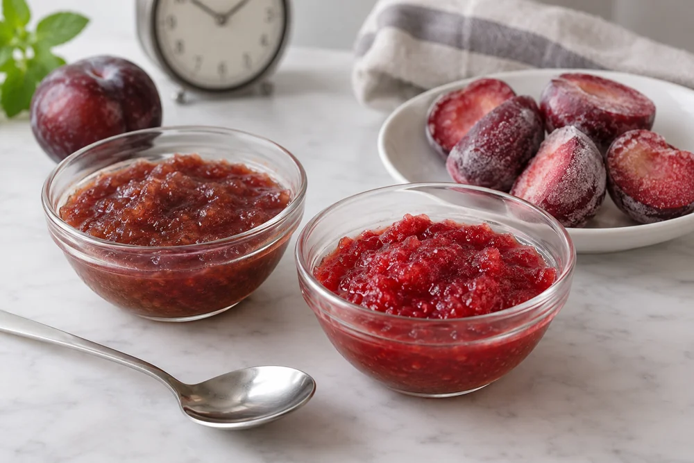 Plum prepared pulp colour comparison plum prepared pulp colour comparison