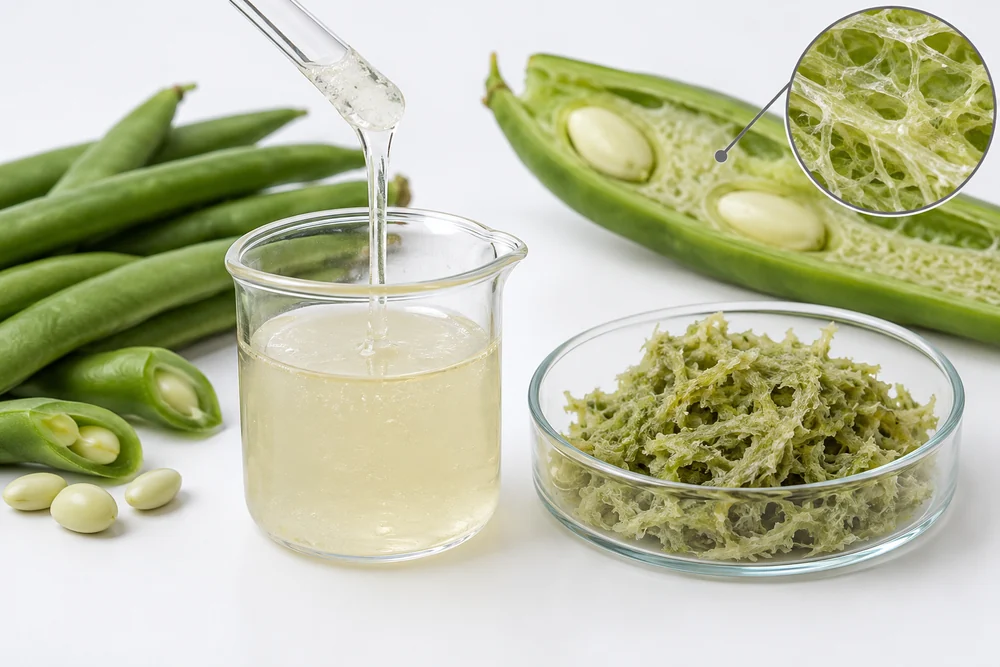 Soluble and remaining bean wall fractions Paired analytical samples of soluble extract and remaining bean wall material