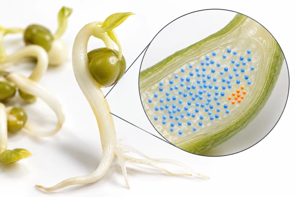 A small reaction within a large substrate pool Conceptual sprout tissue with a large precursor pool and a small reaction-product pool