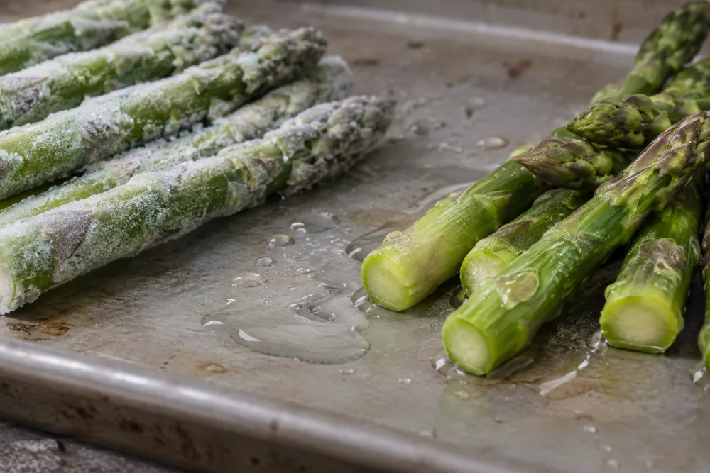 frozen-asparagus-released-moisture frozen-asparagus-released-moisture