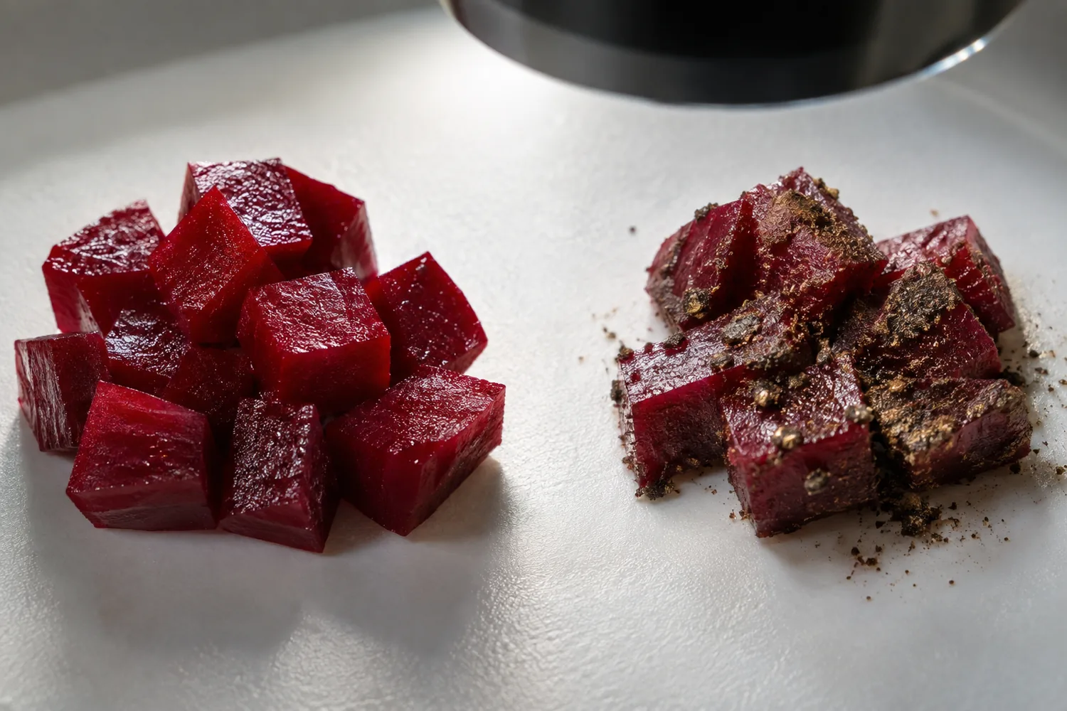 Separate beet earthiness from dirt and off-odor visual detail