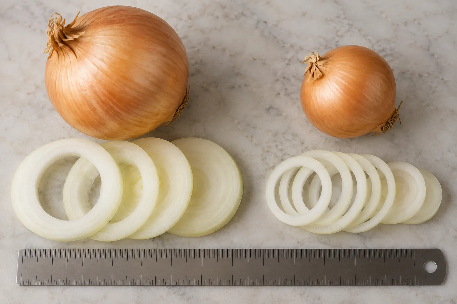 Large and standard onion rings