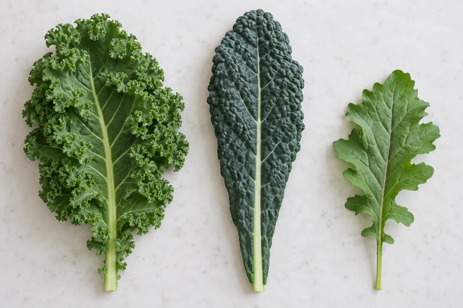 Kale leaf type comparison