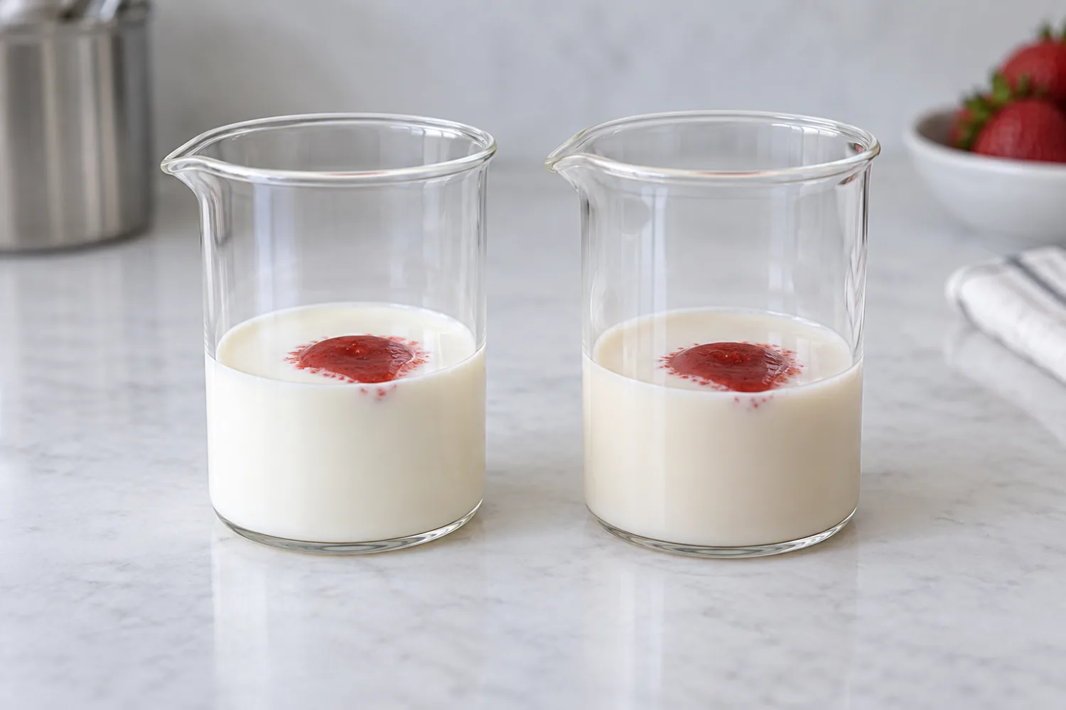 Strawberry dairy and plant bases