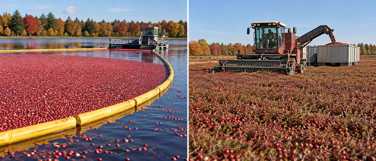 Parallel flooded wet harvest and dry mechanical picking