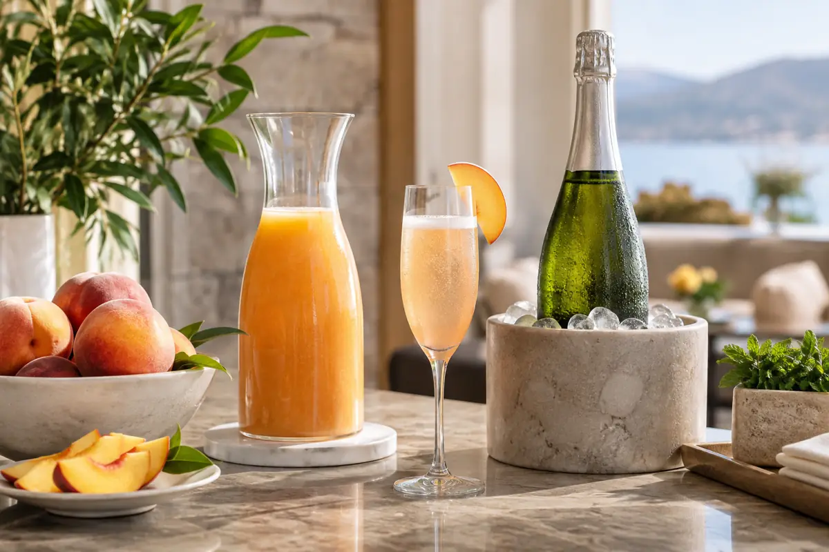 Fruit base and sparkling component stay separate until service