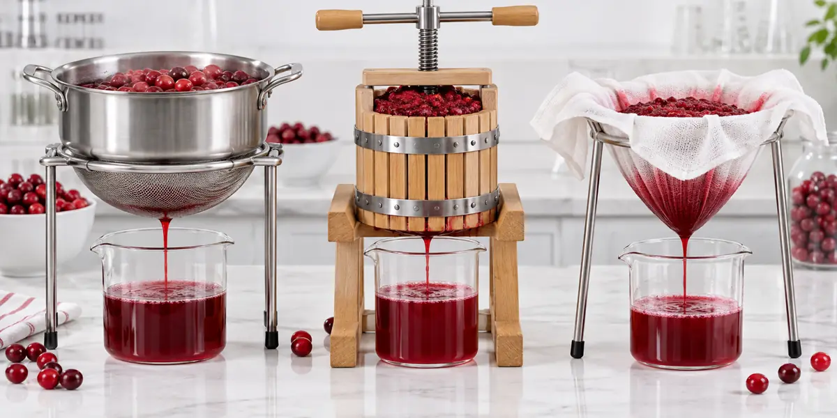 Cooked, pressed and puree-filtered extraction routes