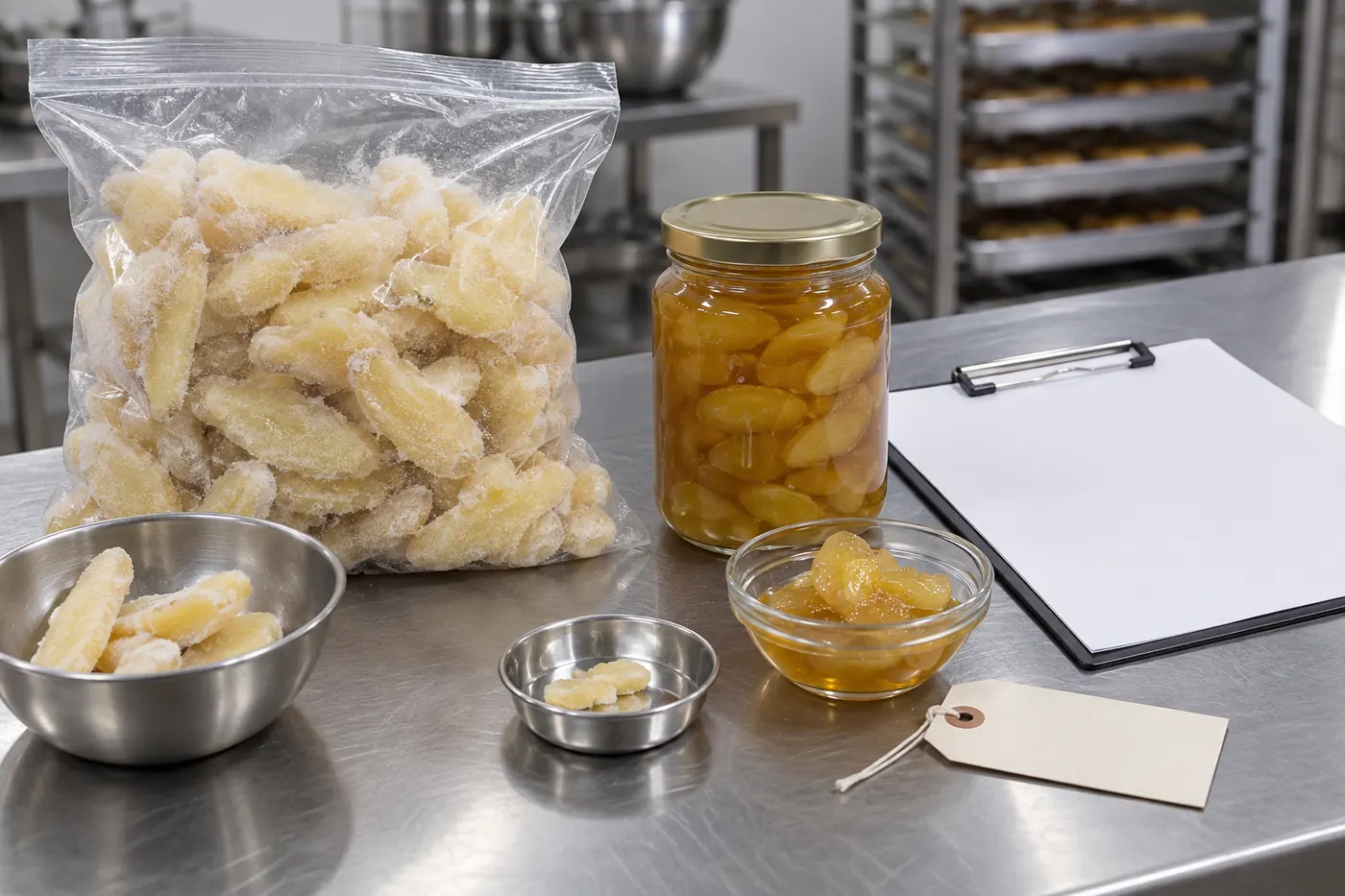 Frozen ginger sample preserved ginger jar and blank specification