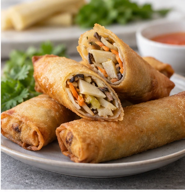 Spring roll fillings application illustration for Frozen Bamboo Shoot