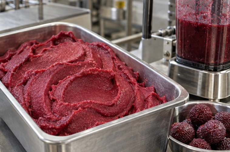 Sorbet and fruit ice bases application illustration for Frozen Bayberry