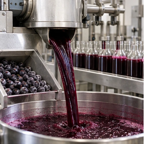 Beverage Base Processing application illustration for Frozen Blackcurrant