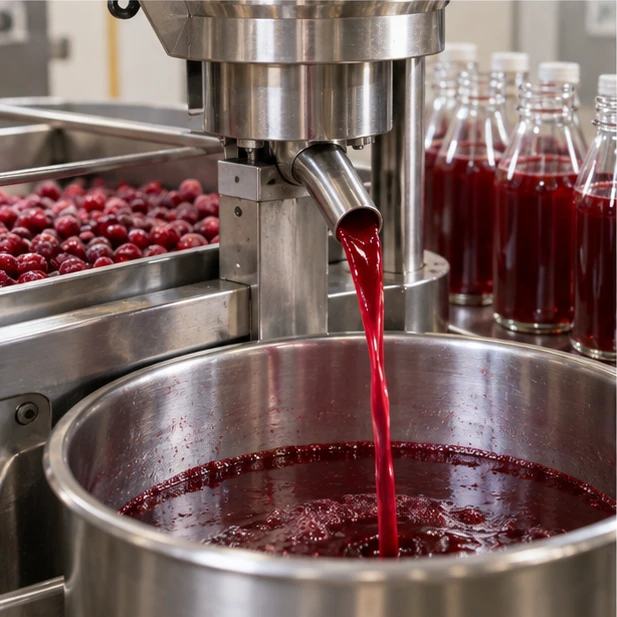 Beverage Base Processing application illustration for Frozen Lingonberry