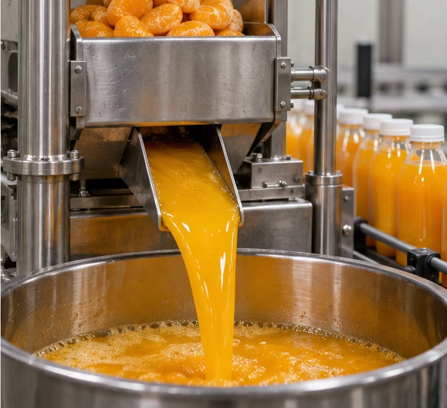 Beverage Base Processing application illustration for Frozen Mandarin Orange