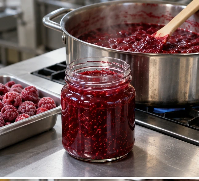 Jam & Fruit Spreads application illustration for Frozen Raspberry