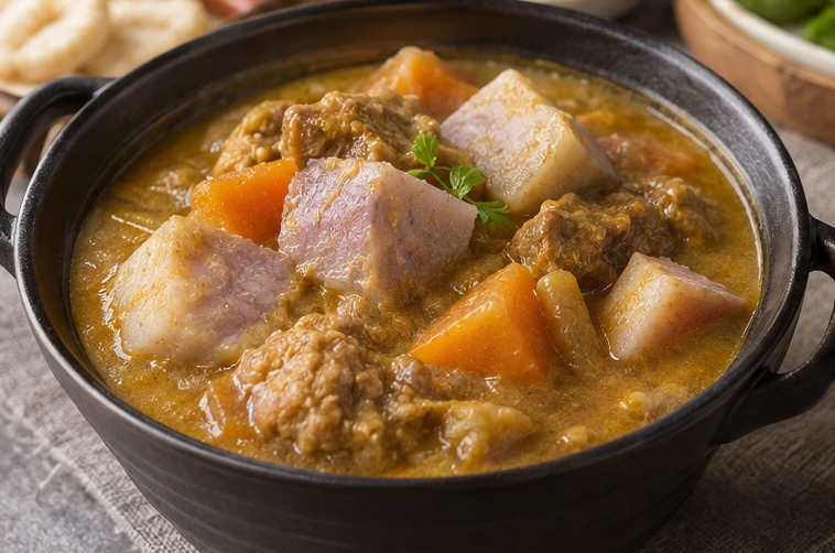 Taro curry and hot pot application illustration for Frozen Taro