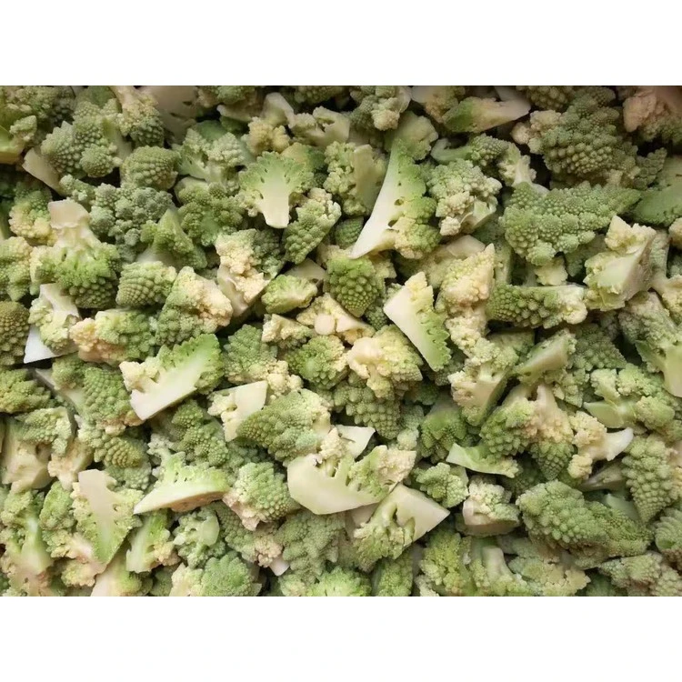 IQF Romanesco florets and stems in a loose product sample IQF Romanesco florets and stems in a loose product sample