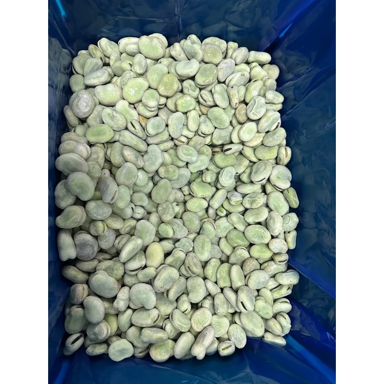 Shelled broad beans in a lined carton Shelled broad beans in a lined carton
