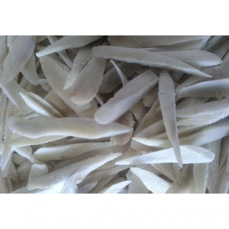 Close view of cut burdock strips