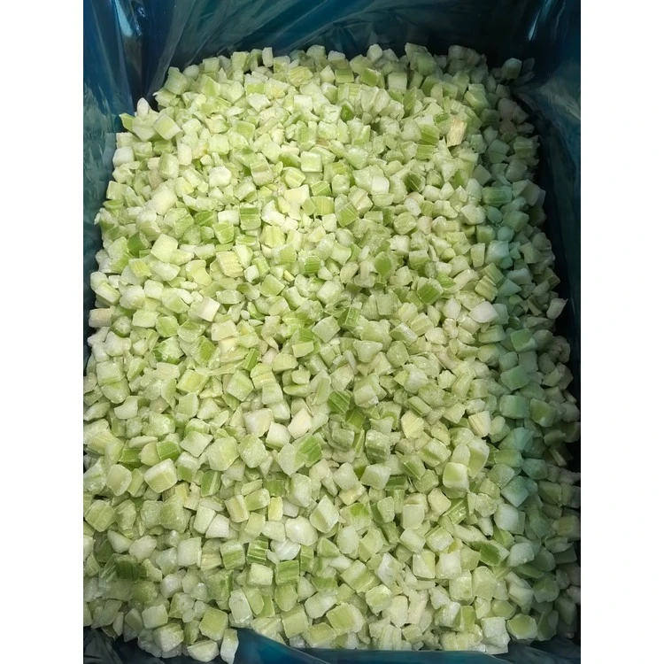 Diced frozen celery in a lined carton