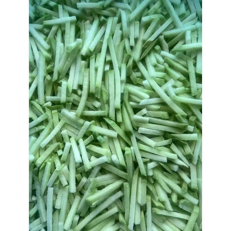 Cut chayote strips in a bulk product sample Cut chayote strips in a bulk product sample