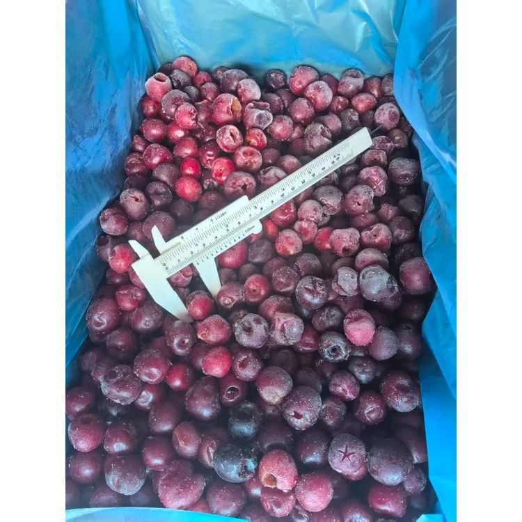 Frozen cherries with size reference