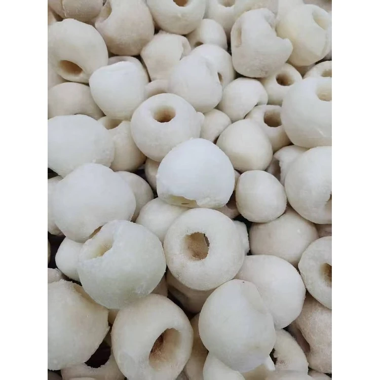 Frozen pear halves with cores removed