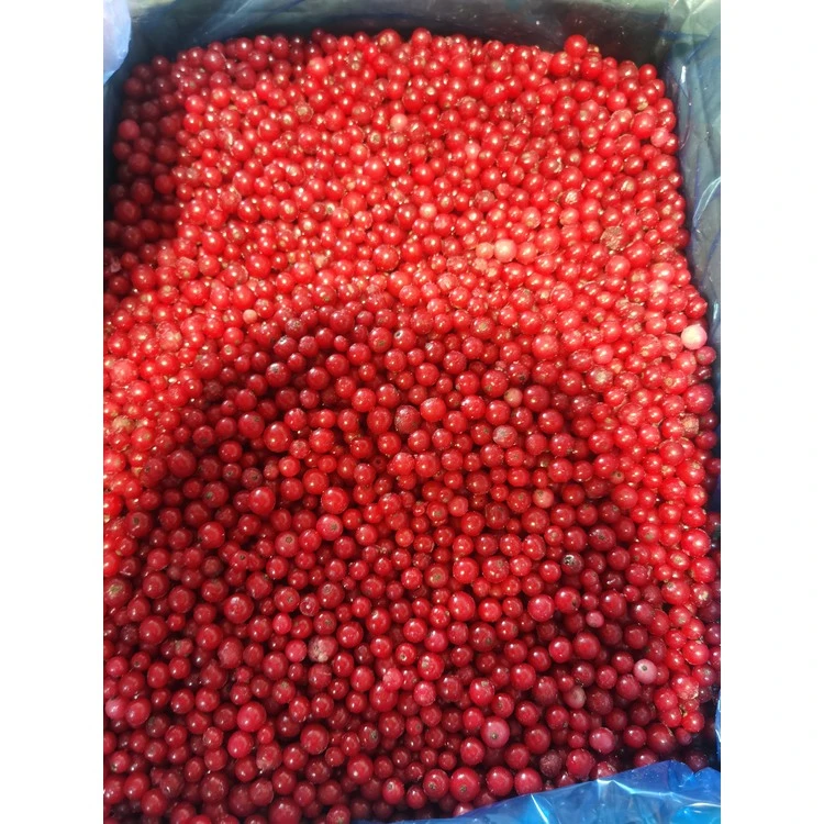 Frozen redcurrants in a lined carton