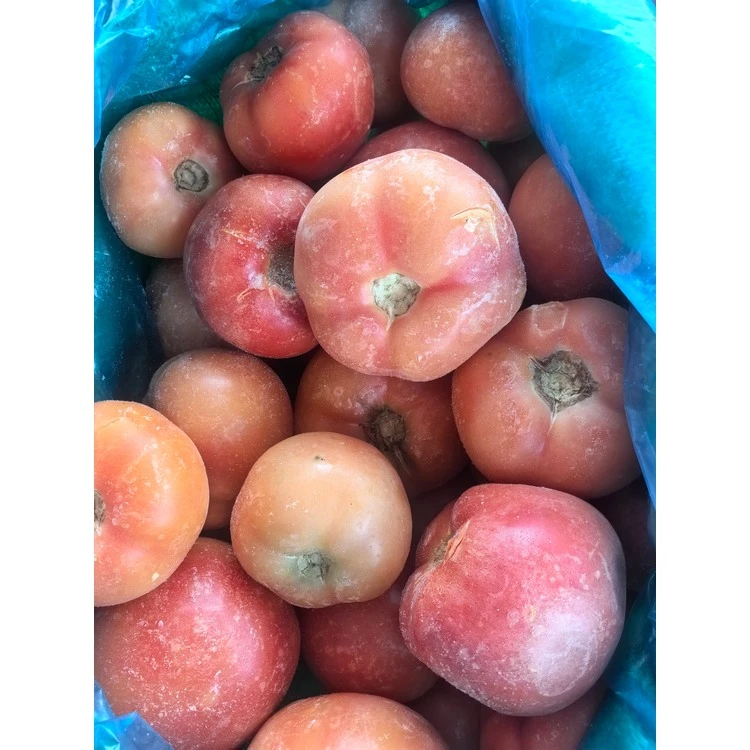 Whole tomatoes with pale and green shoulders, raw-material intake reference