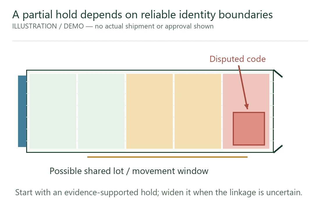 An initial hold boundary must follow the evidence and shared links. An initial hold boundary must follow the evidence and shared links.
