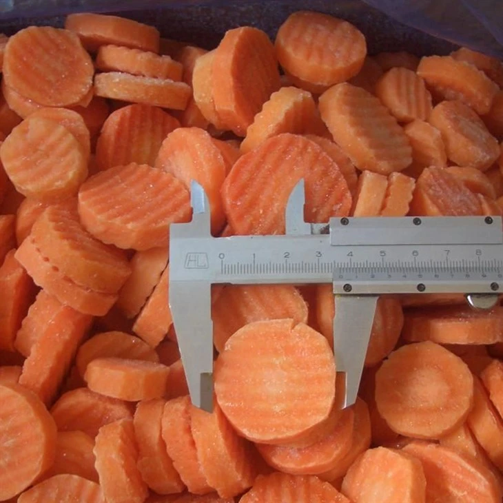 Carrot slices and size inspection Carrot slices and size inspection