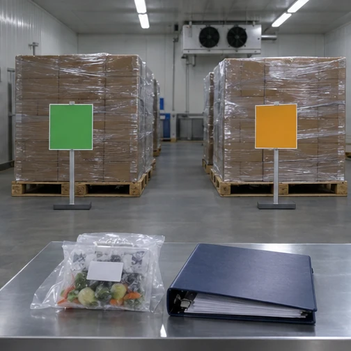 Separated frozen lots and retained samples during release review