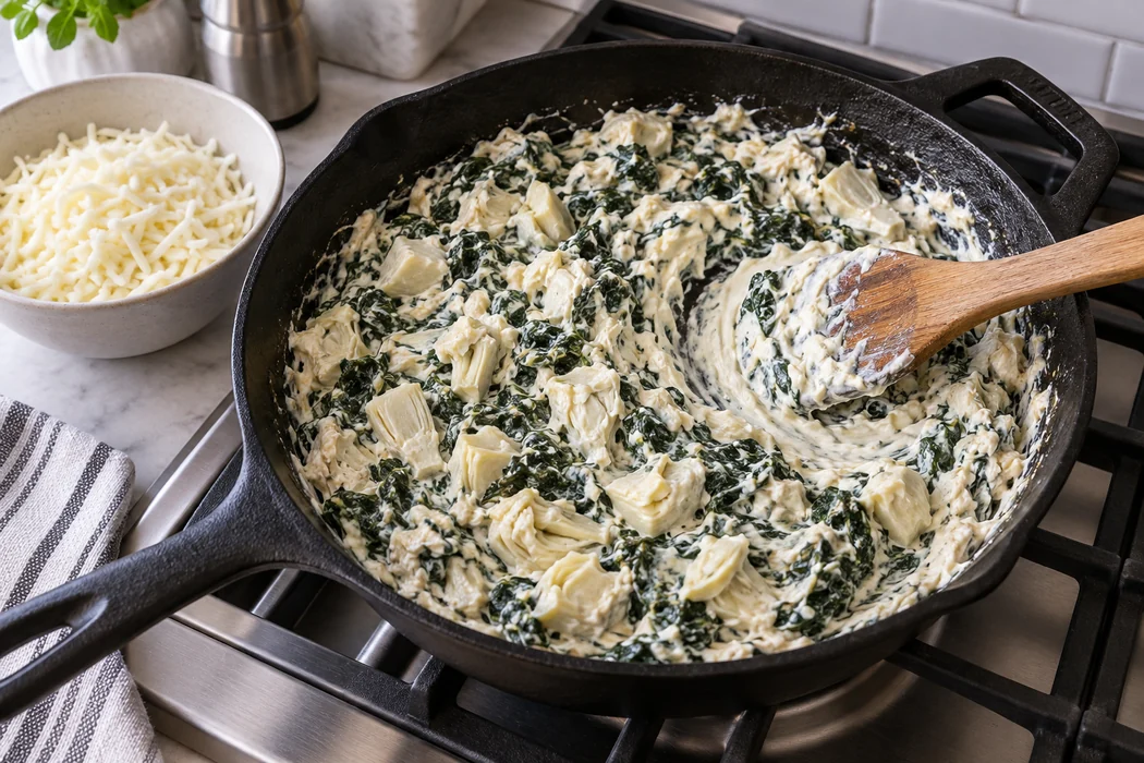 spinach-artichoke-dip-warm-skillet-base spinach-artichoke-dip-warm-skillet-base